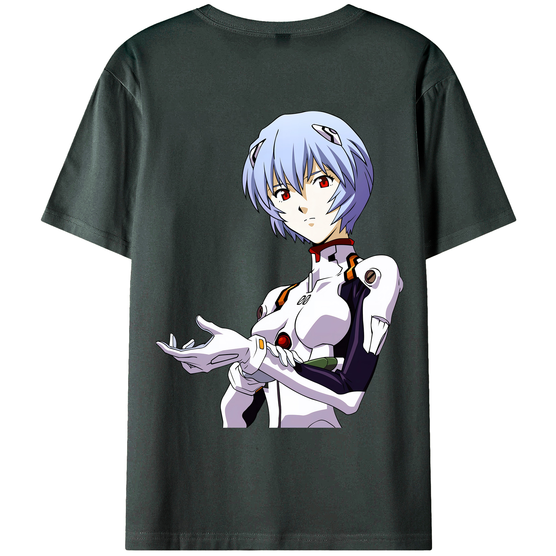 （画像用） EVA 新世紀エヴァンゲリオン 綿100％ メンズ半袖Tシャツ（バックプリント） 通気性